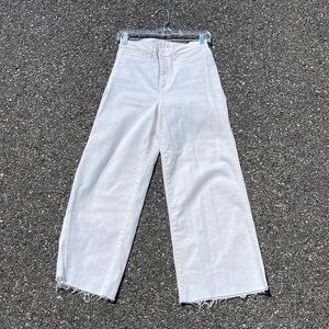 H&M wide leg white jeans